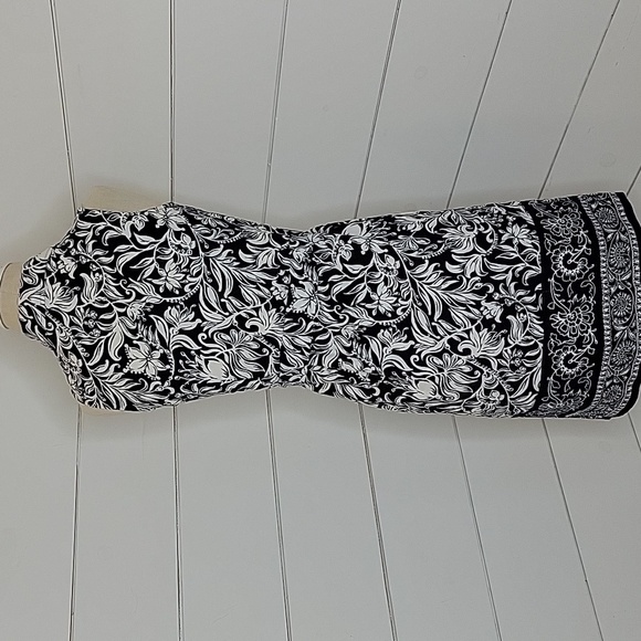 Charter Club Black and White Floral Midi Dress - Picture 2 of 4